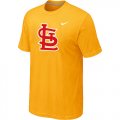 MLB St.Louis Cardinals Heathered Yellow Nike Blended T-Shirt