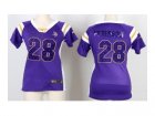 Nike women jerseys minnesota vikings #28 adrian peterson purple[fashion Rhinestone sequins]