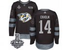 Mens Adidas Nashville Predators #14 Mattias Ekholm Premier Black 1917-2017 100th Anniversary 2017 Stanley Cup Final NHL Jersey