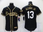 Braves #13 Ronald Acuna Jr. Black Gold 2020 Nike Flexbase Jersey