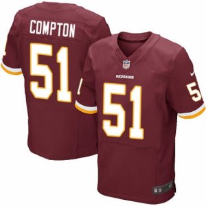 Mens Nike Washington Redskins #51 Will Compton Elite Burgundy Red Team Color NFL Jersey