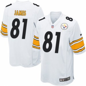 Men\'s Nike Pittsburgh Steelers #81 Jesse James Game White NFL Jersey