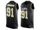 Mens Nike New Orleans Saints #91 Trey Hendrickson Limited Black Player Name & Number Tank Top NFL Jersey