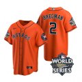 Astros# 2 Alex Bregman Orange Nike 2022 World Series Cool Base Jersey