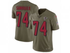 Men Nike Atlanta Falcons #74 Ty Sambrailo Limited Olive 2017 Salute to Service NFL Jersey