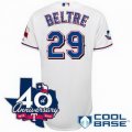 mlb Texas Rangers #29 Beltre white(40th Anniversary)