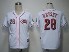 MLB Cincinnati Reds #28 Heisey White[Cool Base]
