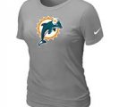 Women Miami Dolphins L.Grey T-Shirts