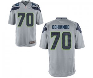 Men\'s Nike Seattle Seahawks #70 Rees Odhiambo Game Grey Alternate NFL Jersey