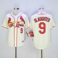 St.Louis Cardinals #9 Enos Slaughter Cream Cool Base Stitched MLB Jersey