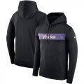 Minnesota Vikings Nike Sideline Team Performance Pullover Hoodie Bla