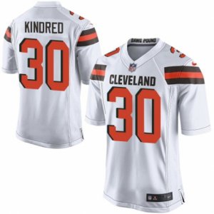 Mens Nike Cleveland Browns #30 Derrick Kindred Game White NFL Jersey