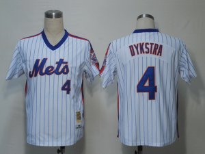 MLB New York Mets #4 Dykstra m&n White