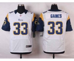 Nike NFL st. louis rams #33 gaines white jerseys[Elite]