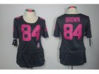 Nike Womens Pittsburgh Steelers #84 Brown Dark grey Jerseys(breast Cancer Awareness)