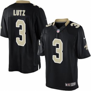 Men\'s Nike New Orleans Saints #3 Will Lutz Limited Black Team Color NFL Jersey