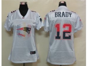 Nike Womens New England Patriots #12 Brady White Jerseys