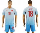 Turkey #18 Erkin Away Soccer Country Jersey