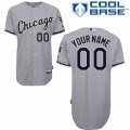 Womens Majestic Chicago White Sox Customized Replica Grey Road Cool Base MLB Jersey