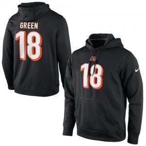 Nike Cincinnati Bengals #18 A.J. Green Black Player Pullover Performance NFL Hoodie