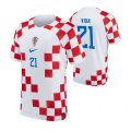 Croatia# 21 VIDA Home 2022 FIFA World Cup Thailand Soccer Jersey