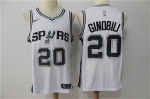 Spurs #20 Manu Ginobili White Nike Swingman Jersey