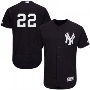 2016 Men\'s New York Yankees #22 Jacoby Ellsbury Majestic Navy Flexbase Authentic Collection Player Jersey