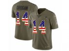 Men Nike New England Patriots #14 Steve Grogan Limited Olive USA Flag 2017 Salute to Service NFL Jersey