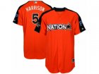 Youth Pittsburgh Pirates #5 Josh Harrison Replica Orange National League 2017 MLB All-Star MLB Jersey