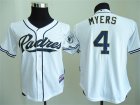 Youth MLB Men San Diego Padres # 4 Wil Myers white jersey