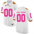 Clemson Tigers White Mens Customized 2018 Breast Cancer Awareness College Football Jersey