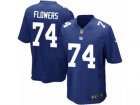 Mens Nike New York Giants #74 Ereck Flowers Game Royal Blue Team Color NFL Jersey