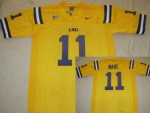 NCAA LSU Tigers #11 Spencer Ware yellow