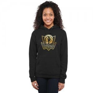 Womens Dallas Mavericks Gold Collection Pullover Hoodie Black