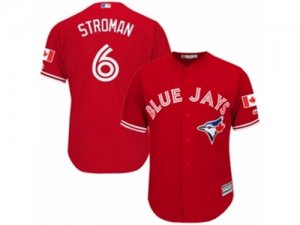 Youth Majestic Toronto Blue Jays #6 Marcus Stroman Authentic Red Canada Day MLB Jersey