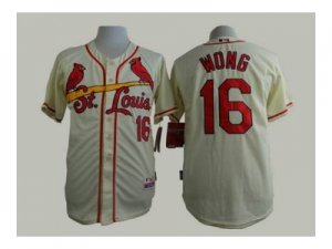 mlb jerseys st.louis cardinals #16 wong cream[new]