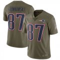 Nike Patriots #87 Rob Gronkowski Youth Olive Salute To Service Limited Jersey
