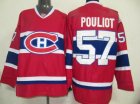 nhl montreal canadiens #57 pouliot red