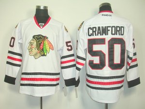 nhl chicago blackhawks #50 crawford white