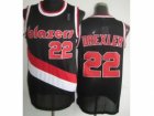 NBA Portland Trail Blazers #22 Clyde Drexler Black Hardwood Classics Revolution 30 Jerseys
