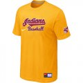 Cleveland Indians Yellow Nike Short Sleeve Practice T-Shirt