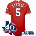 mlb Texas Rangers #5 Kinsler red(Cool Base 40th Anniversary)