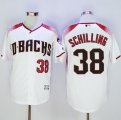 Arizona Diamondbacks #38 Curt Schilling White-Brick New Cool Base Stitched Baseball Jersey