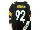 Nike Pittsburgh Steelers #92 James Harrison Black Jerseys(Signed Elite)