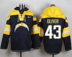 Nike San Diego Chargers #43 Branden Oliver Navy Blue Player Pullover Hoodie