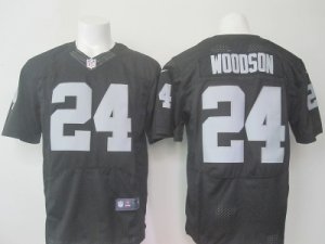 Nike Oakland Raiders #24 Charles Woodson black Jerseys(Elite)