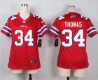 Women Nike Buffalo Bills #34 Thurman Thomas red jerseys