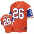 Nike Denver Broncos #26 Darian Stewart Orange Throwback Men Stitched NFL Elite Jersey