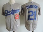 Dodgers #21 Yu Darvish Gray Flexbase Jersey