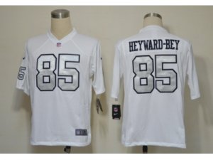 Nike NFL Oakland Raiders #85 Darrius Heyward-Bey White Jerseys(Game grey number)